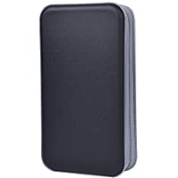 Estuche de CD- Alachi EU 96 Capacidad de plástico Duro Cremallera de Viaje Estuche de Billetera de Almacenamiento de CD…